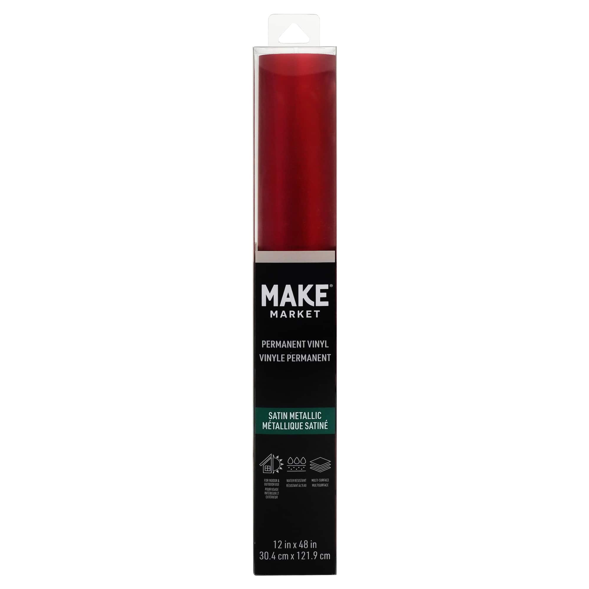 12 Pack: Satin Metallic Permanent Vinyl by Make Market